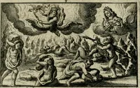 An illustration from Theatrum virtutis et honoris, augustis magnorum Caesarum filiis ab augustissimis parentibus ad imperium destinatis exstructum, et illustrissimis, perillustribus, reverendis, religiosis, praenobilibus, nobilibus, ac doctissimis DD. AA. LL. et philosophiae doctoribus (1697)