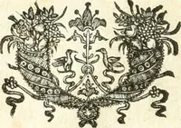 An illustration from Theatrvm omnivm scientiarvm, sive, Apparatvs qvo exceptvs fvit exc.mvs princeps d. Innicvs de Gvevara et Tassis, comes de Oñate & Villamediana, &c. ac Neapolitani regni prorex sapientissimvs, in Neapolitana academia in instavratione stvdiorvm anni MDCXLIX : cvm post sedatos Neapolitani regni tvmvltvs tanto principe avspice neapolitana Pallas armorvm tvrbine pene abrvta capvt erexit (1650)