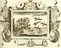 An illustration from Theatrvm omnivm scientiarvm, sive, Apparatvs qvo exceptvs fvit exc.mvs princeps d. Innicvs de Gvevara et Tassis, comes de Oñate & Villamediana, &c. ac Neapolitani regni prorex sapientissimvs, in Neapolitana academia in instavratione stvdiorvm anni MDCXLIX : cvm post sedatos Neapolitani regni tvmvltvs tanto principe avspice neapolitana Pallas armorvm tvrbine pene abrvta capvt erexit (1650)