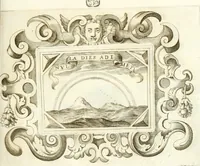 An illustration from Theatrvm omnivm scientiarvm, sive, Apparatvs qvo exceptvs fvit exc.mvs princeps d. Innicvs de Gvevara et Tassis, comes de Oñate & Villamediana, &c. ac Neapolitani regni prorex sapientissimvs, in Neapolitana academia in instavratione stvdiorvm anni MDCXLIX : cvm post sedatos Neapolitani regni tvmvltvs tanto principe avspice neapolitana Pallas armorvm tvrbine pene abrvta capvt erexit (1650)