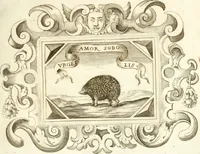 An illustration from Theatrvm omnivm scientiarvm, sive, Apparatvs qvo exceptvs fvit exc.mvs princeps d. Innicvs de Gvevara et Tassis, comes de Oñate & Villamediana, &c. ac Neapolitani regni prorex sapientissimvs, in Neapolitana academia in instavratione stvdiorvm anni MDCXLIX : cvm post sedatos Neapolitani regni tvmvltvs tanto principe avspice neapolitana Pallas armorvm tvrbine pene abrvta capvt erexit (1650)
