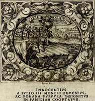 An illustration from Theatrvm temporanevm æternitati Cæsaris Montii, S.R.E. cardinalis et archiep. mediolanen. sacrvm (1635)
