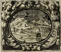 An illustration from Theatrvm temporanevm æternitati Cæsaris Montii, S.R.E. cardinalis et archiep. mediolanen. sacrvm (1635)