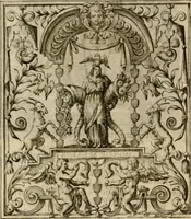 An illustration from Theatrvm temporanevm æternitati Cæsaris Montii, S.R.E. cardinalis et archiep. mediolanen. sacrvm (1635)