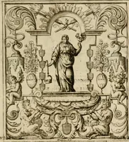An illustration from Theatrvm temporanevm æternitati Cæsaris Montii, S.R.E. cardinalis et archiep. mediolanen. sacrvm (1635)