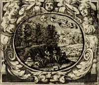 An illustration from Theatrvm temporanevm æternitati Cæsaris Montii, S.R.E. cardinalis et archiep. mediolanen. sacrvm (1635)