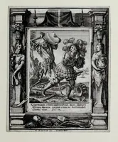 An illustration from [The dance of death (1680)