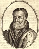An illustration from The marrow of ecclesiastical historie, conteined in the lives of the fathers and other learned men and famous divines which have flourished in the Church since Christ's time to this present age. Faithfully collected out of several autors and orderly disposed according to the centuries wherein they lived. Together with the livelie effigies of most of the eminentest of them cut in copper (1650)