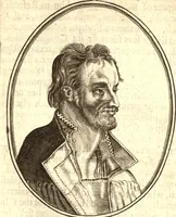 An illustration from The marrow of ecclesiastical historie, conteined in the lives of the fathers and other learned men and famous divines which have flourished in the Church since Christ's time to this present age. Faithfully collected out of several autors and orderly disposed according to the centuries wherein they lived. Together with the livelie effigies of most of the eminentest of them cut in copper (1650)