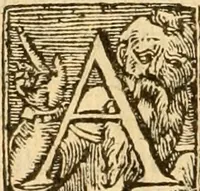 An illustration from [The New Testament of Iesus Christ : faithfully translated into English ... in the English College of Rhemes] (1582)
