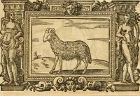 An illustration from Theodori Bezae Vezelii Poemata varia : sylvae, elegiae, epitaphia, epigrammata, icones, emblemata, Cato Censorius : omnia ab ipso auctore in vnum nunc corpus collecta & recognita (1597)