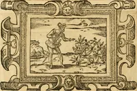 An illustration from Theodori Bezae Vezelii Poemata varia : sylvae, elegiae, epitaphia, epigrammata, icones, emblemata, Cato Censorius : omnia ab ipso auctore in vnum nunc corpus collecta & recognita (1597)