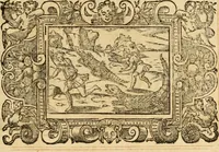 An illustration from Theodori Bezae Vezelii Poemata varia : sylvae, elegiae, epitaphia, epigrammata, icones, emblemata, Cato Censorius : omnia ab ipso auctore in vnum nunc corpus collecta & recognita (1597)