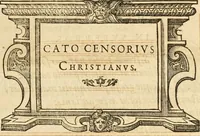 Picture 64 of 71 from Theodori Bezae Vezelii Poemata varia : sylvae, elegiae, epitaphia, epigrammata, icones, emblemata, Cato Censorius : omnia ab ipso auctore in vnum nunc corpus collecta & recognita (1597), leaf 296