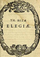 Picture 2 of 55 from Theodori Bezæ Vezelii Poëmata varia ... (1599), leaf 88