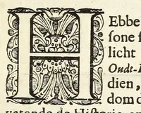 An illustration from Theod. Schreveli Harlemias, ofte, om beter te seggen, De eerste stichtinghe der stadt Haerlem : het toe-nemen en vergrootinge der selfden .. (1648)