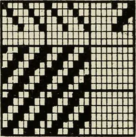 An illustration from Theory of silk weaving; a treatise on the construction and application of weaves, and the decomposition and calculation of broad and narrow, plain, novelty and jacquard silk fabrics (1921)