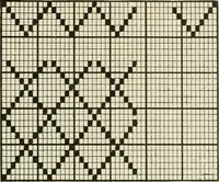 An illustration from Theory of silk weaving; a treatise on the construction and application of weaves, and the decomposition and calculation of broad and narrow, plain, novelty and jacquard silk fabrics (1921)