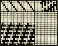 An illustration from Theory of silk weaving; a treatise on the construction and application of weaves, and the decomposition and calculation of broad and narrow, plain, novelty and jacquard silk fabrics (1921)