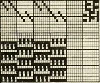 An illustration from Theory of silk weaving; a treatise on the construction and application of weaves, and the decomposition and calculation of broad and narrow, plain, novelty and jacquard silk fabrics (1921)