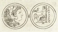 An illustration from Thesaurus ex Thesauro Palatino selectus, sive, Gemmarum et numismatum quae in electorali cimeliarchio continentur elegantiorum aere expressa, et convenienti commentario illustrata dispositio (1685)