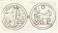 An illustration from Thesaurus ex Thesauro Palatino selectus, sive, Gemmarum et numismatum quae in electorali cimeliarchio continentur elegantiorum aere expressa, et convenienti commentario illustrata dispositio (1685)