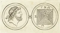 An illustration from Thesaurus ex Thesauro Palatino selectus, sive, Gemmarum et numismatum quae in electorali cimeliarchio continentur elegantiorum aere expressa, et convenienti commentario illustrata dispositio (1685)
