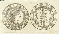 An illustration from Thesaurus ex Thesauro Palatino selectus, sive, Gemmarum et numismatum quae in electorali cimeliarchio continentur elegantiorum aere expressa, et convenienti commentario illustrata dispositio (1685)