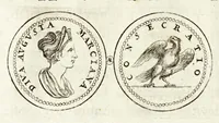 Picture 38 of 65 from Thesaurus ex Thesauro Palatino selectus, sive, Gemmarum et numismatum quae in electorali cimeliarchio continentur elegantiorum aere expressa, et convenienti commentario illustrata dispositio (1685), leaf 336