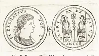 An illustration from Thesaurus ex Thesauro Palatino selectus, sive, Gemmarum et numismatum quae in electorali cimeliarchio continentur elegantiorum aere expressa, et convenienti commentario illustrata dispositio (1685)