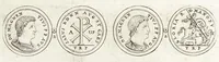An illustration from Thesaurus ex Thesauro Palatino selectus, sive, Gemmarum et numismatum quae in electorali cimeliarchio continentur elegantiorum aere expressa, et convenienti commentario illustrata dispositio (1685)
