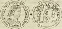 An illustration from Thesaurus numismatum e musaeo Caroli Patini (1672)