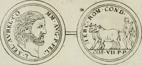 An illustration from Thesaurus numismatum e musaeo Caroli Patini (1672)