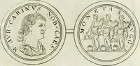 An illustration from Thesaurus numismatum e musaeo Caroli Patini (1672)
