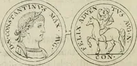 An illustration from Thesaurus numismatum e musaeo Caroli Patini (1672)