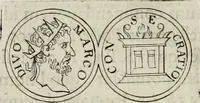 An illustration from Thesaurus numismatum e musaeo Caroli Patini (1672)