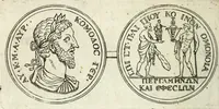 An illustration from Thesaurus numismatum, antiquorum & recentiorum, ex auro, argento, & aere : ab illustriss. & excellentiss. D.D. Petro Mauroceno ... Serenissimae Reipublicae legatus, etc (1683)
