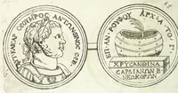 An illustration from Thesaurus numismatum, antiquorum & recentiorum, ex auro, argento, & aere : ab illustriss. & excellentiss. D.D. Petro Mauroceno ... Serenissimae Reipublicae legatus, etc (1683)