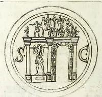 An illustration from Thesaurus numismatum, antiquorum & recentiorum, ex auro, argento, & aere : ab illustriss. & excellentiss. D.D. Petro Mauroceno ... Serenissimae Reipublicae legatus, etc (1683)