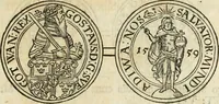 An illustration from Thesaurus nummorum sueo-gothicorum : studio indefesso Eliae Brenneri L. annorum spatio collectus, secundum seriem temporum dispositus, atqve e tenebris, cum commentatione in apricum prolatus ; accessit ejusdem auctoris Libellus de nummophylaciis Sveciae: de scriptoribus rei nummariae svethicae, atque de thesauris, seu variis vetustorum nummorum cumulis, passim per Sveoniam fortuito casu repertis (1731)