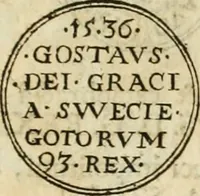 An illustration from Thesaurus nummorum sueo-gothicorum : studio indefesso Eliae Brenneri L. annorum spatio collectus, secundum seriem temporum dispositus, atqve e tenebris, cum commentatione in apricum prolatus ; accessit ejusdem auctoris Libellus de nummophylaciis Sveciae: de scriptoribus rei nummariae svethicae, atque de thesauris, seu variis vetustorum nummorum cumulis, passim per Sveoniam fortuito casu repertis (1731)