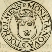 An illustration from Thesaurus nummorum sueo-gothicorum : studio indefesso Eliae Brenneri L. annorum spatio collectus, secundum seriem temporum dispositus, atqve e tenebris, cum commentatione in apricum prolatus ; accessit ejusdem auctoris Libellus de nummophylaciis Sveciae: de scriptoribus rei nummariae svethicae, atque de thesauris, seu variis vetustorum nummorum cumulis, passim per Sveoniam fortuito casu repertis (1731)