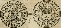 An illustration from Thesaurus nummorum sueo-gothicorum : studio indefesso Eliae Brenneri L. annorum spatio collectus, secundum seriem temporum dispositus, atqve e tenebris, cum commentatione in apricum prolatus ; accessit ejusdem auctoris Libellus de nummophylaciis Sveciae: de scriptoribus rei nummariae svethicae, atque de thesauris, seu variis vetustorum nummorum cumulis, passim per Sveoniam fortuito casu repertis (1731)