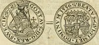 An illustration from Thesaurus nummorum sueo-gothicorum : studio indefesso Eliae Brenneri L. annorum spatio collectus, secundum seriem temporum dispositus, atqve e tenebris, cum commentatione in apricum prolatus ; accessit ejusdem auctoris Libellus de nummophylaciis Sveciae: de scriptoribus rei nummariae svethicae, atque de thesauris, seu variis vetustorum nummorum cumulis, passim per Sveoniam fortuito casu repertis (1731)