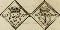 An illustration from Thesaurus nummorum sueo-gothicorum : studio indefesso Eliae Brenneri L. annorum spatio collectus, secundum seriem temporum dispositus, atqve e tenebris, cum commentatione in apricum prolatus ; accessit ejusdem auctoris Libellus de nummophylaciis Sveciae: de scriptoribus rei nummariae svethicae, atque de thesauris, seu variis vetustorum nummorum cumulis, passim per Sveoniam fortuito casu repertis (1731)