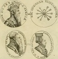 An illustration from Thesaurus nummorum sueo-gothicorum : studio indefesso Eliae Brenneri L. annorum spatio collectus, secundum seriem temporum dispositus, atqve e tenebris, cum commentatione in apricum prolatus ; accessit ejusdem auctoris Libellus de nummophylaciis Sveciae: de scriptoribus rei nummariae svethicae, atque de thesauris, seu variis vetustorum nummorum cumulis, passim per Sveoniam fortuito casu repertis (1731)