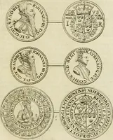 An illustration from Thesaurus nummorum sueo-gothicorum : studio indefesso Eliae Brenneri L. annorum spatio collectus, secundum seriem temporum dispositus, atqve e tenebris, cum commentatione in apricum prolatus ; accessit ejusdem auctoris Libellus de nummophylaciis Sveciae: de scriptoribus rei nummariae svethicae, atque de thesauris, seu variis vetustorum nummorum cumulis, passim per Sveoniam fortuito casu repertis (1731)