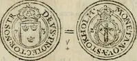 An illustration from Thesaurus nummorum sueo-gothicorum : studio indefesso Eliae Brenneri L. annorum spatio collectus, secundum seriem temporum dispositus, atqve e tenebris, cum commentatione in apricum prolatus ; accessit ejusdem auctoris Libellus de nummophylaciis Sveciae: de scriptoribus rei nummariae svethicae, atque de thesauris, seu variis vetustorum nummorum cumulis, passim per Sveoniam fortuito casu repertis (1731)