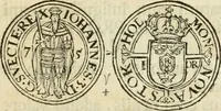 An illustration from Thesaurus nummorum sueo-gothicorum : studio indefesso Eliae Brenneri L. annorum spatio collectus, secundum seriem temporum dispositus, atqve e tenebris, cum commentatione in apricum prolatus ; accessit ejusdem auctoris Libellus de nummophylaciis Sveciae: de scriptoribus rei nummariae svethicae, atque de thesauris, seu variis vetustorum nummorum cumulis, passim per Sveoniam fortuito casu repertis (1731)