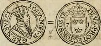 An illustration from Thesaurus nummorum sueo-gothicorum : studio indefesso Eliae Brenneri L. annorum spatio collectus, secundum seriem temporum dispositus, atqve e tenebris, cum commentatione in apricum prolatus ; accessit ejusdem auctoris Libellus de nummophylaciis Sveciae: de scriptoribus rei nummariae svethicae, atque de thesauris, seu variis vetustorum nummorum cumulis, passim per Sveoniam fortuito casu repertis (1731)